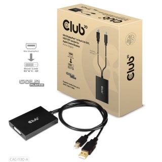 CLUB3D CAC-1130-A adapter kablowy 0,6 m DVI-D Czarny CLUB3D