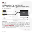 CLUB3D CAC-1130-A adapter kablowy 0,6 m DVI-D Czarny CLUB3D