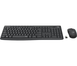 Logitech MK295 Silent Wireless Combo klawiatura Dołączona myszka USB QWERTY Skandynawia Grafitowy Logitech