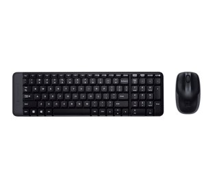 Logitech Wireless Combo MK220 klawiatura Dołączona myszka USB Francuski Czarny Logitech