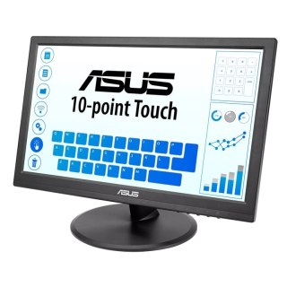 ASUS VT168HR monitor komputerowy 39,6 cm (15.6") 1366 x 768 px WXGA LED Ekran dotykowy Czarny ASUS