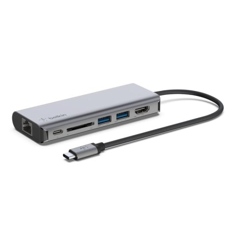 Belkin AVC008BTSGY huby i koncentratory USB 3.2 Gen 1 (3.1 Gen 1) Type-C 5000 Mbit/s Czarny, Szary Belkin