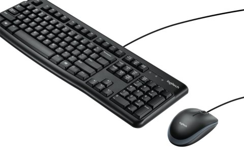 Logitech Desktop MK120 klawiatura Dołączona myszka USB QWERTY UK międzynarodowy Czarny Logitech