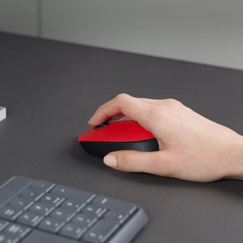 Logitech M171 Red-K myszka Biuro Oburęczny RF Wireless Optyczny 1000 DPI Logitech