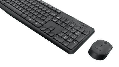 Logitech MK235 klawiatura Dołączona myszka USB QWERTY Amerykański międzynarodowy Szary Logitech