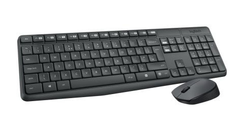 Logitech MK235 klawiatura Dołączona myszka USB QWERTY Amerykański międzynarodowy Szary Logitech