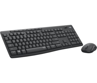 Logitech MK295 Silent Wireless Combo klawiatura Dołączona myszka Biuro USB QWERTY Amerykański międzynarodowy Grafitowy Logitech