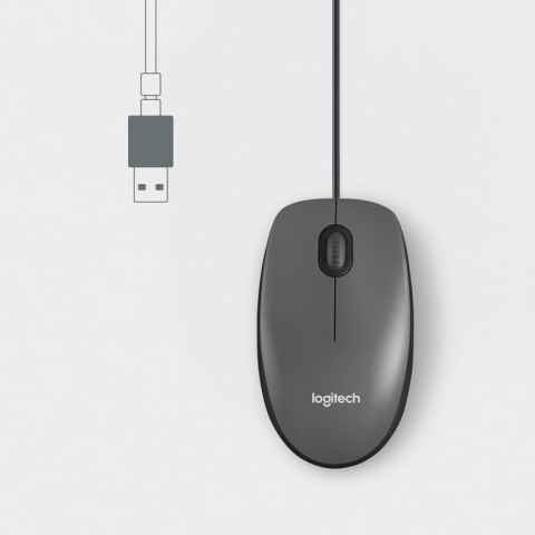 Logitech Mouse M100 myszka Oburęczny USB Typu-A Optyczny 1000 DPI Logitech