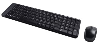 Logitech Wireless Combo MK220 klawiatura Dołączona myszka Biuro RF Wireless QWERTY Amerykański międzynarodowy Czarny Logitech