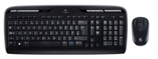 Logitech Wireless Combo MK330 klawiatura Dołączona myszka USB QWERTY Amerykański międzynarodowy Czarny Logitech