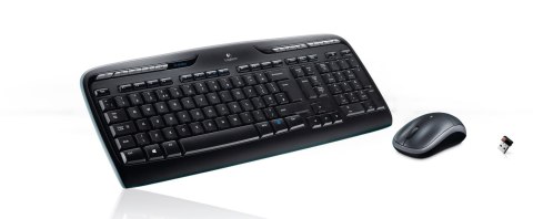 Logitech Wireless Combo MK330 klawiatura Dołączona myszka USB QWERTY Amerykański międzynarodowy Czarny Logitech