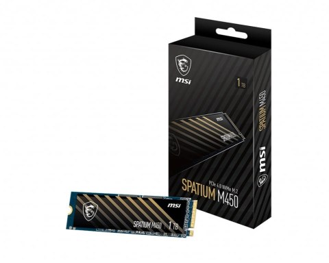 MSI SPATIUM M450 PCIe 4.0 NVMe M.2 1TB PCI Express 4.0 3D NAND MSI