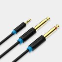 Vention BACBH kabel audio 2 m 3.5mm 2 x 6.35mm Czarny Vention