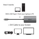 CLUB3D cac-1510 USB C DVI-D Dual link Szary CLUB3D