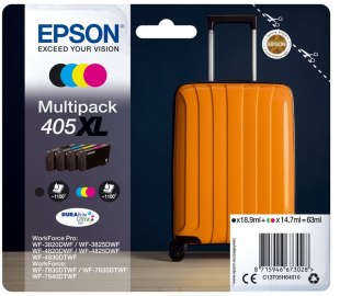 Epson 405XL DURABrite Ultra nabój z tuszem 1 szt. Oryginalny Wysoka (XL) wydajność Czarny, Cyjan, Purpurowy, Żółty Epson