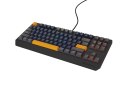 GENESIS THOR 230 TKL klawiatura Gaming USB QWERTY Amerykański międzynarodowy Niebieski, Szary, Żółty GENESIS