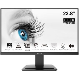 MSI Pro MP243X monitor komputerowy 60,5 cm (23.8") 1920 x 1080 px Full HD Czarny MSI