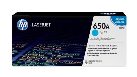 HP 650A oryginalny wkład z błękitnym tonerem LaserJet HP