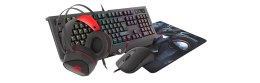 GENESIS COBALT 330 RGB klawiatura Dołączona myszka Gaming USB QWERTY US English Czarny GENESIS