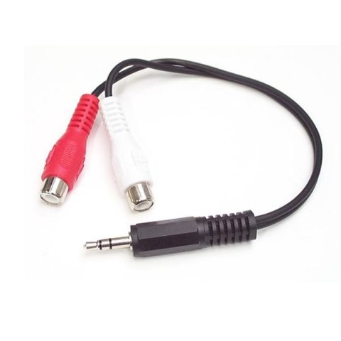 StarTech MUMFRCA kabel audio 0,15 m 3.5mm 2 x RCA Czarny StarTech.com