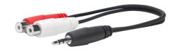 Vivolink PROMJMRCAF0.2 kabel audio 0,2 m 2 x RCA 3.5mm Czarny Vivolink