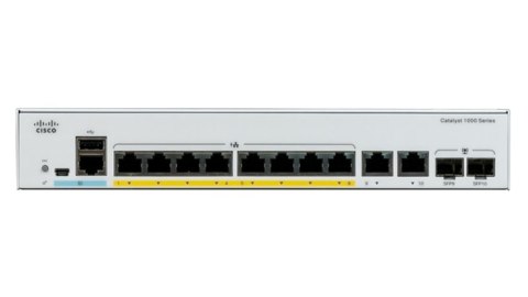 Cisco Catalyst C1000-8T-2G-L łącza sieciowe Zarządzany L2 Gigabit Ethernet (10/100/1000) Szary Cisco