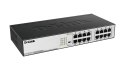 D-Link DGS-1016D łącza sieciowe Nie zarządzany Gigabit Ethernet (10/100/1000) 1U Czarny, Srebrny D-Link