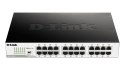 D-Link DGS-1024D łącza sieciowe Nie zarządzany Gigabit Ethernet (10/100/1000) 1U Czarny, Srebrny D-Link