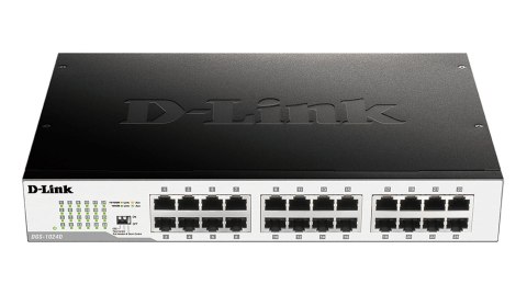 D-Link DGS-1024D łącza sieciowe Nie zarządzany Gigabit Ethernet (10/100/1000) 1U Czarny, Srebrny D-Link