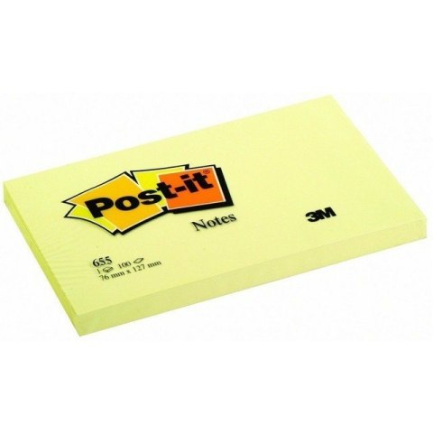 Post-it BLOCZEK POST-IT ŻÓŁTY 76 X 127 MM 100 KARTEK SAMOPRZYLEPNY