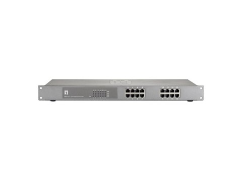 LevelOne GEP-1621 łącza sieciowe Nie zarządzany Gigabit Ethernet (10/100/1000) Obsługa PoE Szary LevelOne