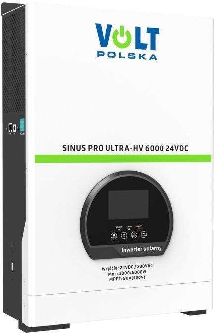 Przetwornica inwerter solarny SinusPro Ultra-HV 6000 24V/230V 3000/6000W 80A MPPT (450V) VOLT POLSKA