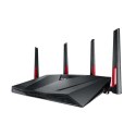 ASUS RT-AC88U router bezprzewodowy Gigabit Ethernet Dual-band (2.4 GHz/5 GHz) Czarny ASUS