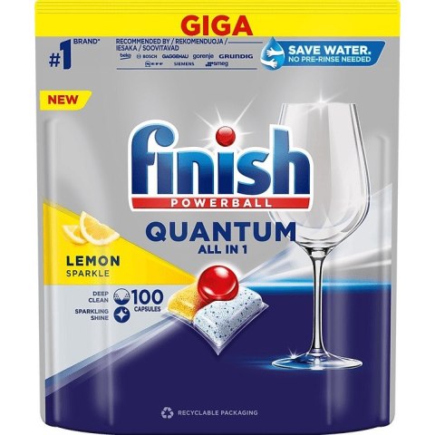 FINISH Kapsułki do zmywarki Finish Quantum All-in-1 Lemon (100)