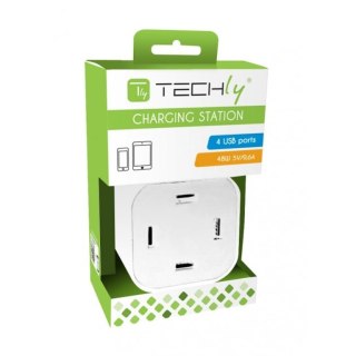 Techly IPW-USB-CUB496 ładowarka do urządzeń przenośnych Biały Wewnętrzna Techly