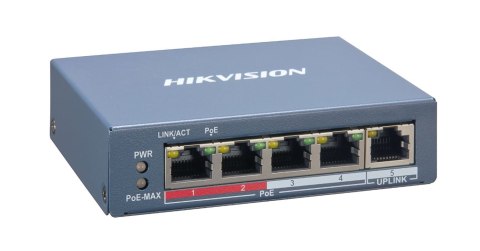 Hikvision Digital Technology DS-3E1105P-EI łącza sieciowe Fast Ethernet (10/100) Obsługa PoE Niebieski Hikvision