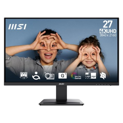 MSI Pro MP273U monitor komputerowy 68,6 cm (27") 3840 x 2160 px 4K Ultra HD Czarny MSI