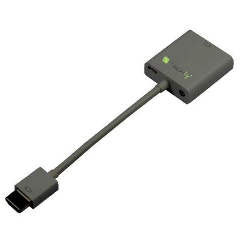 Techly HDMI - VGA+3.5mm+Micro USB B M/F 0,15 m Czarny Techly