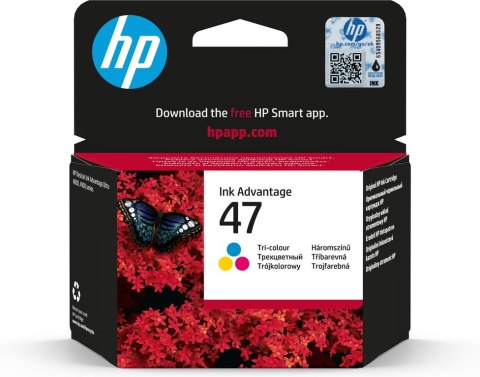 HP Oryginalny trójkolorowy wkład 47 HP