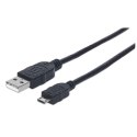 Manhattan 325677 kabel USB 0,5 m USB 2.0 USB A Micro-USB B Czarny Manhattan