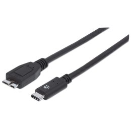 Manhattan 353397 kabel USB 1 m USB 3.2 Gen 2 (3.1 Gen 2) USB C Micro-USB B Czarny Manhattan