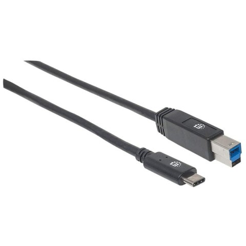 Manhattan 354998 kabel USB 2 m USB 3.2 Gen 1 (3.1 Gen 1) USB C USB B Czarny Manhattan