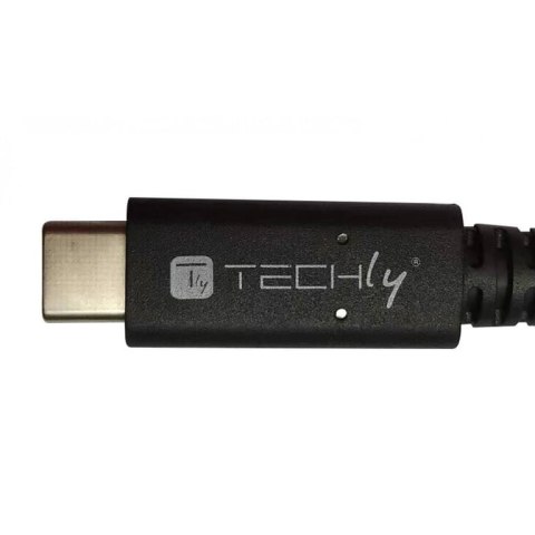 Techly 362602 kabel USB 0,8 m USB4 Gen 3x2 USB C Czarny Techly