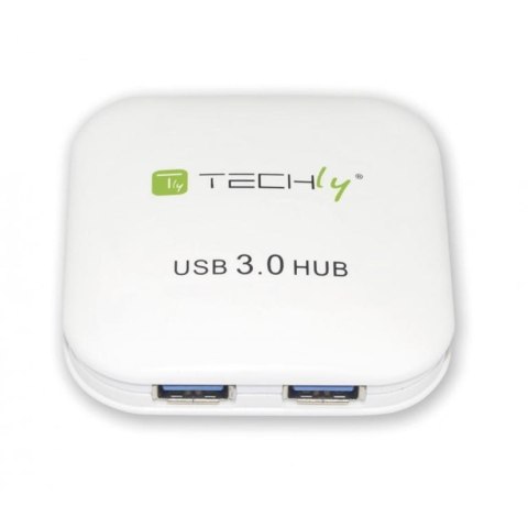 Techly IUSB3-HUB4-WH huby i koncentratory 5000 Mbit/s Biały Techly