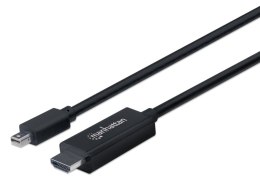 Manhattan 153232 adapter kablowy 1,8 m Mini DisplayPort HDMI Typu A (Standard) Czarny Manhattan