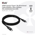 CLUB3D CAC-1578 kabel USB 2 m USB4 Gen 3x2 USB C Czarny CLUB3D