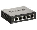 D-Link DGS-1100-05V2 łącza sieciowe Zarządzany L2 Gigabit Ethernet (10/100/1000) Czarny D-Link