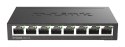 D-Link DGS-108 łącza sieciowe Nie zarządzany L2 Gigabit Ethernet (10/100/1000) Czarny D-Link