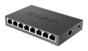 D-Link DGS-108 łącza sieciowe Nie zarządzany L2 Gigabit Ethernet (10/100/1000) Czarny D-Link