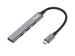 Equip 128961 huby i koncentratory USB 3.2 Gen 1 (3.1 Gen 1) Type-C 5000 Mbit/s Czarny, Szary Equip